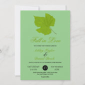 Elegante Sage Green Herbstlaubs Boho Floral Weddin Einladung (Vorderseite)