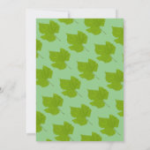 Elegante Sage Green Herbstlaubs Boho Floral Weddin Einladung (Rückseite)