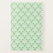 Elegante Sage Green Lacy Damask Name & Initial Planer (Rückseite)