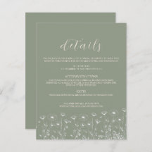 Elegante Sage Green Minimalistisch Boho Floral Wed