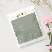 Elegante Sage Green Minimalistisch Boho Floral Wed Geschenktütchen (Versiegelt)