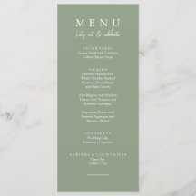 Elegante Sage Green Modern Essen wir Hochzeitsesse