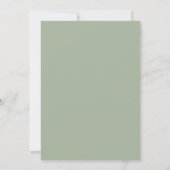 Elegante Sage Green Monogram Modern Wedding Einladung (Rückseite)