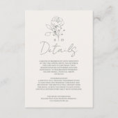 Elegante Sage Green Monogram Wedding Details Begleitkarte (Vorderseite)