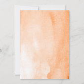 Elegante Sage Green Orange Boho Blumenhochzeit Einladung (Rückseite)