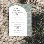 Elegante Sage Green Pattern Einladung Hochzeit