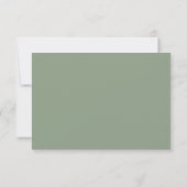 Elegante Sage Green QR Code Wedding RSVP Card Karte (Rückseite)