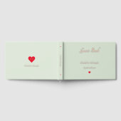 Elegante Sage Green Rose Gold Hochzeiten Jahrestag Gästebuch (Voll)