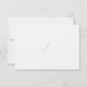 Elegante Sage Green Script Monogram Wedding RSVP Karte (Rückseite)