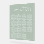 Elegante Sage Green Script Monogram Wedding Seat Acrylschild (Winkel)