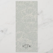 Elegante Sage Green Simple Wedding Dankeschön Card Menükarte (Rückseite)