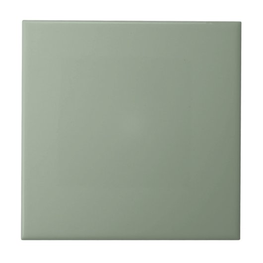Elegante Sage Green Solid Color Fliese (Vorderseite)