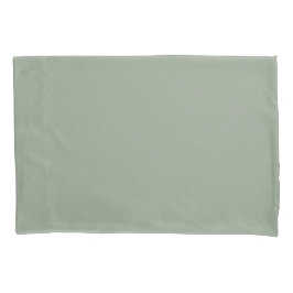 Elegante Sage Green Solid Color Kissenbezug