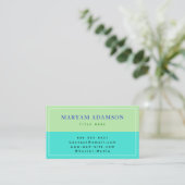 Elegante Sage Green & Turquoise & Black Border Telefonnummerkarte (Stehend Vorderseite)