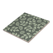 Elegante Sage Green Vintag Floral Fliese (Seite)