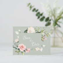 Elegante Sage Green Watercolor Floral Wedding