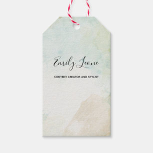 Elegante Sage Green Watercolor Gift Tags Geschenkanhänger