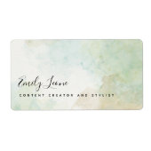 Elegante Sage Green Watercolor Rücksendeadresse (Vorne)