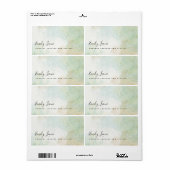Elegante Sage Green Watercolor Rücksendeadresse (Vorne)