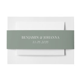 Elegante Sage Green Wedding Custom Einladungsbanderole