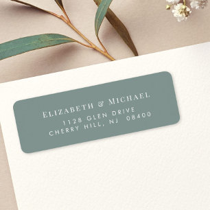 Elegante Sage Green Wedding Rücksendeadresse