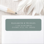 Elegante Sage Green Wedding Rücksendeadresse (Insitu)
