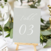 Elegante Sage Green Wedding Tischnummer