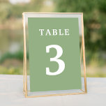 Elegante Sage Green Wedding Tischnummer<br><div class="desc">Elegante Weise grün Hochzeit Tischnummern. Personalisieren Sie die Anzahl und fügen Sie so viele Tabellen hinzu,  wie Sie benötigen. Für mehr passende Produkte sollten Sie unbedingt unsere Kollektionen Karo geben.</div>