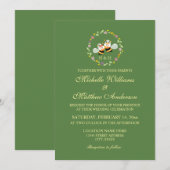 Elegante Sage Green Whimsical bedeutet Hochzeit zu Einladung (Vorne/Hinten)