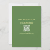 Elegante Sage Green Whimsical bedeutet Hochzeit zu Save The Date (Rückseite)