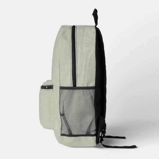 Elegante Sage Green Wood Grain Bedruckter Rucksack (Rechts)