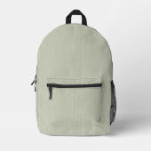 Elegante Sage Green Wood Grain Bedruckter Rucksack (Vorderseite)