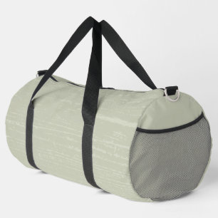Elegante Sage Green Wood Grain Duffle Bag