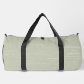 Elegante Sage Green Wood Grain Duffle Bag (Rückseite)