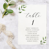 Elegante Sage Greenerity Hochzeitsstiftung Tischnummer