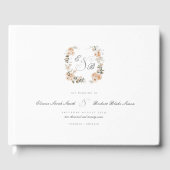 Elegante Sage GreenGarden Blumenhochzeit Gästebuch (Vorderseite)