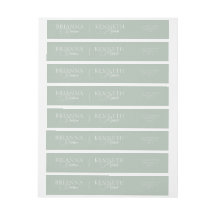 Elegante Sage mit weißer Moderne und Script Hochze