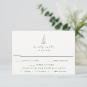 Elegante Sailboat Wedding RSVP Card (Stehend Vorderseite)