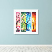 Elegante Saison und Blumenstrasse Kunst, Dichtung Leinwanddruck (Insitu (Holzboden))