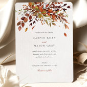 Elegante saisonale Blätter Hochzeiten Einladung