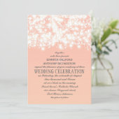 elegante Saitenleuchten für Hochzeitseinladungen Einladung (Stehend Vorderseite)