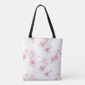 Elegante Sakura Blossom Tote Tasche - Weich rosa B (Rückseite)