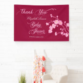 Elegante Sakura Cherry Blossoms Babydusche Banner (InSitu)