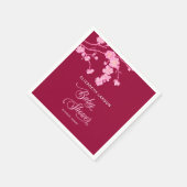 Elegante Sakura Cherry Blossoms Babydusche Serviette (Ecke)