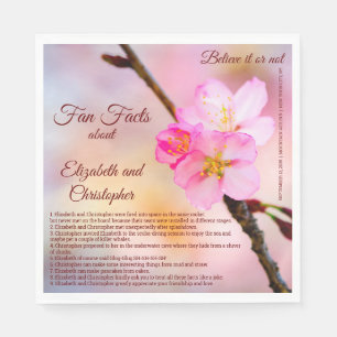 Elegante Sakura Kirschblüten und Fun Fakten Serviette
