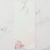 Elegante Sakura Rosa Blumenkirsche Blossom Hochzei Menükarte (Rückseite)