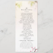 Elegante Sakura Rosa Blumenkirsche Blossom Hochzei Programm (Rückseite)