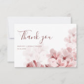 Elegante Sakura Zweig Moderne Hochzeit im Frühjahr Dankeskarte (Vorderseite)