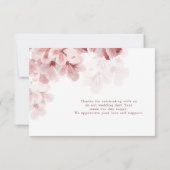 Elegante Sakura Zweig Moderne Hochzeit im Frühjahr Dankeskarte (Rückseite)