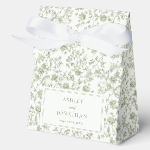 Elegante Salbei-Chinoiserie-Hochzeit Geschenkschachtel